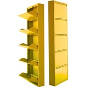 Resim mobilyapratik 5'li Metal Ayakkabılık - Sarı 