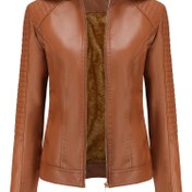 Resim Kadınlar İçin Kalın Kapüşonlu Sıcak Tutan Yeni Oversize Astarlı Sonbahar/Kış Günlük Vintage Motosiklet Montu, Şık Çıkarılabilir Kapüşonlu Uzun Kollu Rüzgar Geçirmez Termal Ceket, Siyah %100 Polyester X-Stil Hoodie ile Ön Cepli ve Makinede Yıkanabilir 