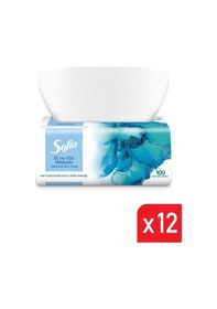 Resim Sofia El ve Yüz Havlusu 100'lü 12 Paket 