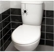 Resim TSC Wc Klozet için Örümcek Sticker Yapıştırma 