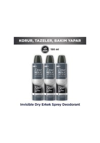 Resim Dove Men +care Advanced Erkek Deodorant 72 Saat Koruma Invisible Dry 150 Ml X3 