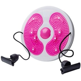 Resim Mufunye Pembe Yarım Ay Çekmeli Burun Twister - Manyetik Direnceli Bel Egzersiz Aleti Kadınlar İçin Ev Spor Cihazı 