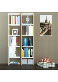 Resim Nurmobilya Nur Mobilya Poyraz 2'Li Kitaplık Arkalıksız Model 3 Farklı Renk 