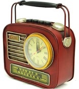 Resim Trend Hediyelik Dekoratif Metal Radyo Saatli Kumbara 