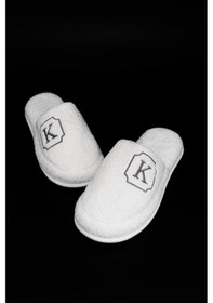 Resim K Harf Havlu Banyo Spa Ev Otel Lohusa Terliği Kalın Taban Terlik Renklı Çok Renkli 