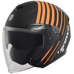Resim Scoyco Motosiklet Güneş Vizörlü Motor Yarım Açık Kask Track Siyah 