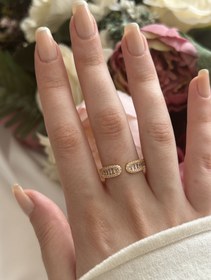 Resim Silver Taşlı Detay Yüzük 