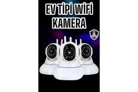 Resim TKÇ Wifi Kamerası Çift Yönlü Bebek Güvenlik Kamerası Gece Görüşlü 