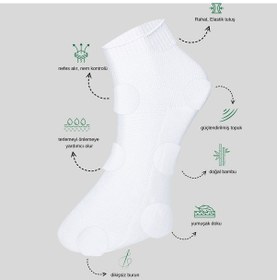 Resim Kral Socks Erkek Patik Lacose Kabartma Desenli 5 Adet Bambu Dikişsiz Parfüm 
