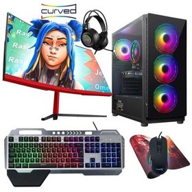 Resim Turbox Tx4546 AMD Ryzen 5 3600 6 Çekirdek 32GB DDR4 512GB NVMe 4GB RX550 23.6 Curved Oyuncu Masaüstü Bilgisayar 