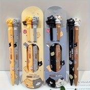 Resim 2 Adet Kedi Temalı Jel Kalem Seti, 0.5mm İnce Uçlu Jel Mürekkep Rulo Kalemler, Hızlı Kuruyan Siyah Mürekkep, Okula Dönüş İçin Mükemmel, Kedi Severler İçin Harika Hediye - Günlük Ofis Kullanımı ve Anneler Günü ile Kadınlar için Uygun 