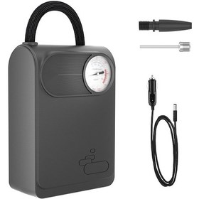 Resim Geeroyoo Kablolu Mekanik Manometreli Siyah Araç Şarj Pompası - Hızlı Enflasyon, Kolay Kullanım, Taşınabilir Tasarım 