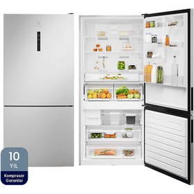 Resim Electrolux LNT7MD58X D Enerji Sınıfı 588 L TwinTech No-Frost Alttan Donduruculu Buzdolabı Inox 