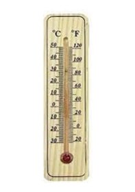 Resim Ahşap Termometre Oda Termometresi 