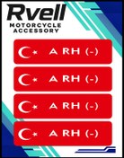 Resim MKARAKAN RVELL KIRMIZI KAN GRUBU DAMLA STİCKER 4LÜ A- 