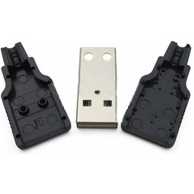 Resim 4 Pin Usb Erkek Soket Plastik Kapaklı Bağlantı 