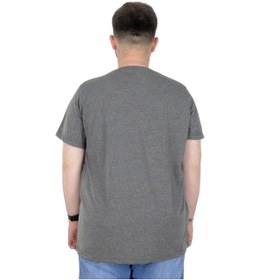 Resim Mode Xl Büyük Beden T-Shirt Bis Yaka Chase 22193 Antramelanj 001 