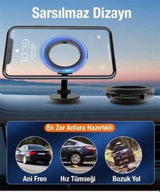 Resim Coofbe Magfase Araç İçi Telefon Tutucu Masaüstü Telefon Tutucu Apple Uyumlu iPhone 13 14 15 Pro Max Tutucu 