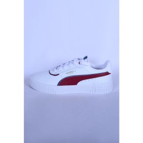 Resim Puma 395017 07 Carina 2.0 Lux Bağcıklı Ortapedik Taban Kırmızı Detay Çizgili Beyaz Kadın Günlük Ayakkabı 