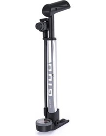 Resim Tenfowee Alüminyum Çift Valfli Yüksek Basınçlı Pompa - 120 Psı, Presta-schrader Uyumlu, Basınç Göstergeli, Portatif Mini Hava Pompa Gümüş 