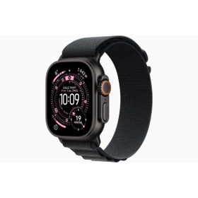 Resim Apple Watch Ultra 3 GPS + Cellular, 49 mm Siyah Titanyum Kasa ve Siyah Alpine Loop - Büyük Boy 