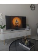 Resim Desing Tv Sehpa Beyaz+gold+200cm 