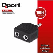 Resim QPORT Q-STR5 3,5mm STEREO => 2*KULAKLIK Çevirici Adaptör Qport