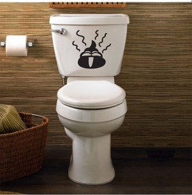 Resim Wc Klozet için Komik Koku Sticker Yapıştırma 