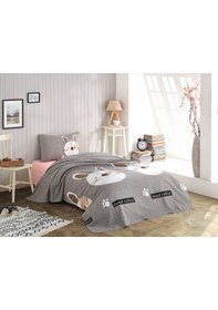 Resim Baskılı Pike Takımı Tek Kişilik Tavşancık A.kahve-gri-pembe A.kahve-gri-pembe 