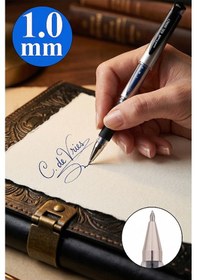 Resim Mavi İmza Kalemi 5 Adet Uniball Gel İmpact 1.0 Mm Roller Pilot Kalem Um-153s Roller Uçlu Likit Mürekkepli Pilot Kalem 