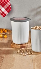 Resim Vip Ahmet Vakumlu Saklama Kabı Silindir, Beyaz 2, 10 Ltx4'Lü 