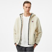 Resim Tommy Hilfiger Tommy Jeans Reg Badge Teddy Erkek Bej Sweatshirt 