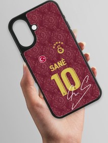 Resim Galatasaray Leroy Sane 3. Forma İmzalı Cam Telefon Kılıfı - iPhone 16 
