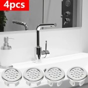 Resim Dashanshop 4 Adet Krom Lavabo Kapakları - Delikli Tıkaç Halkası Banyo Mutfak İçin 