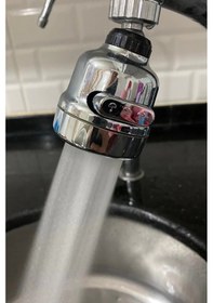 Resim Krom 3 Fonksiyonlu Mutfak Lavabo Başlığı 360 Derece Döner Musluk Ucu Renkli 