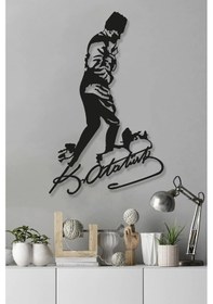 Resim Dione Store Atatürk Kocatepe Imzalı Lazer Kesim Metal Tablo 