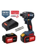 Resim Stechend SX32-2x4.0 Çift Akülü 20 V 4 Ah Kömürsüz Darbeli Vidalama 