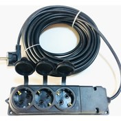 Resim İstanbul E-Hırdavat 3 Lü Kauçuk Seyyar Uzatma Kablosu 20 Metre 3x2.5 Mm 