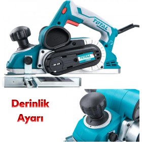 Resim Badem10 Total Elektrikli 1050 W Planya Planer TL1108236 Derinlik Tahta Pahlama Ahşap Şekillendirici 