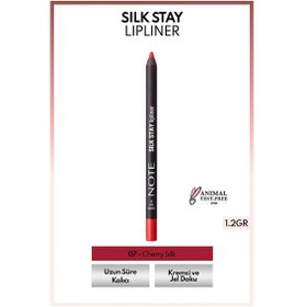 Resim Note Cosmetics Silk Stay Lipliner Suya Dayanıklı İpeksi Dudak Kalemi 07 Cherry Silk - Kırmızı 07 