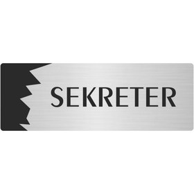 Resim Özarslan Dizayn Metal Departman Kapı İsimliği, Yönlendirme levhası Sekreter 5X20 Cm Gümüş Renk 