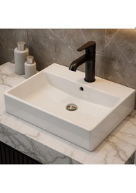 Resim Turavit Vega Dikdötgen Beyaz Delikli Lavabo 80x45 Cm Vg0080 Diğer 