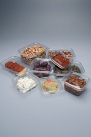 Resim TiriStore Kapaklı 2000 cc Düz Kapak Sızdırmaz Plastik Kap 100 Adet Şeffaf 