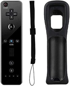 Resim Capes Wii Uzaktan Kumanda, Nintendo Wii/Wii U Konsolu için Wii Oyun Kablosuz Denetleyici (Siyah ve siyah) 