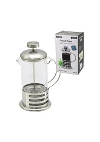Resim French Press Metal Kafes - Metal Kapak 600ml Cam Bitki Süzgeçi 5311 Renkli 
