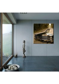 Resim Klasik Araba Ön Kanvas Tablo 25x25cm 