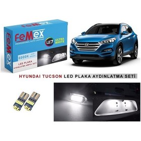 Resim Hyundai Tucson Led Plaka Aydınlatma Ampul Seti Femex Parlak Beyaz 