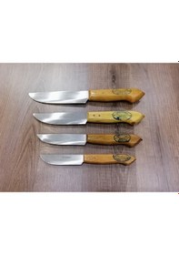Resim 26-24-21-18 CM 4 Lü Set Meşhur Osmaniye Bıçağı El Yapımı Bıçak Ahşap 