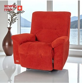 Resim Smarto Relax Tv Koltuğu Porto Elektrikli Sırt Dayanağı Kontrol Panelli Ergonomik Kırmızı Dekoratif Baba Koltuğu Kırmızı 
