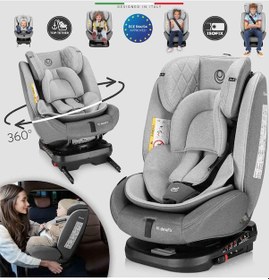 Resim Elele Modenafix 360 Dönebilen İsofixli Oto Koltuğu 0-36 Kg Gri 